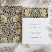 Pimpernel Elegant Floral Art Nouveau Hochzeit Einladung