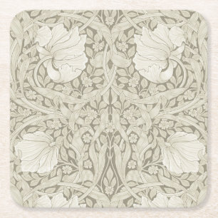 Pimpernel Elfenbein, William Morris Rechteckiger Pappuntersetzer