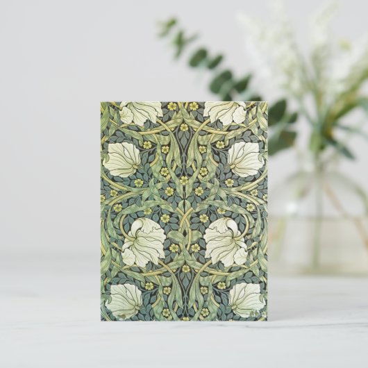 Pimpernel Floral Pattern William Morris Postkarte (Stehend Vorderseite)