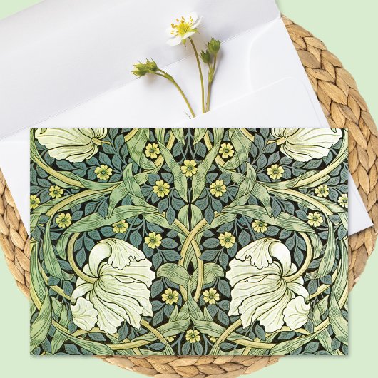 Pimpernel Floral William Morris Blank Karte