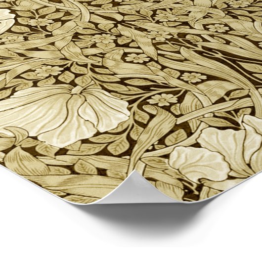 Pimpernel Gold, William Morris Poster (Ecke)