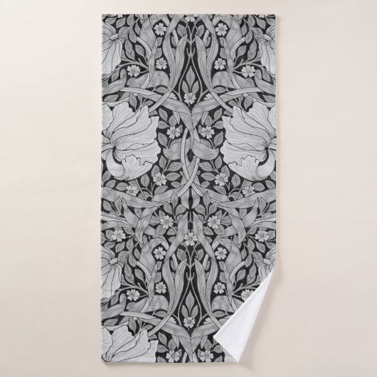 Pimpernel Gray Monotone, William Morris Badehandtuch (Badehandtuch)