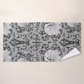 Pimpernel Gray Monotone, William Morris Badehandtuch (Badehandtuch)