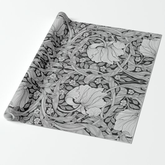 Pimpernel Gray Monotone, William Morris Geschenkpapier (Ungerollt)
