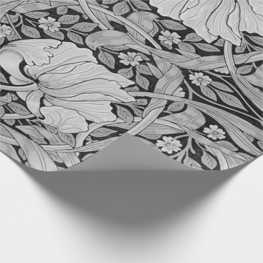Pimpernel Gray Monotone, William Morris Geschenkpapier (Ecke)