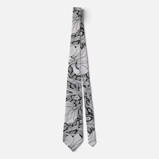 Pimpernel Gray Monotone, William Morris Krawatte (Vorderseite)