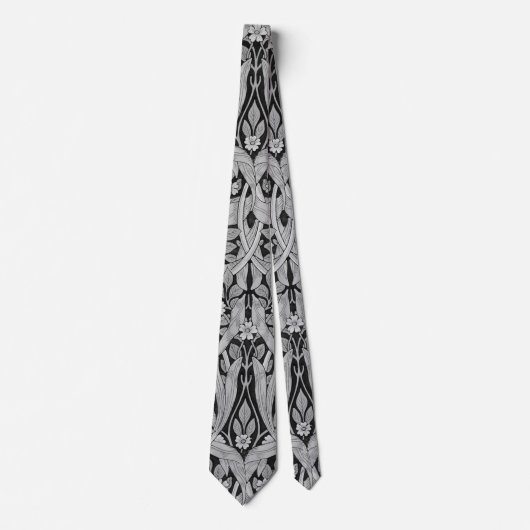 Pimpernel Gray Monotone, William Morris Krawatte (Vorderseite)