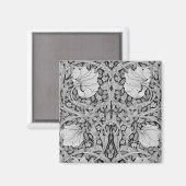 Pimpernel Gray Monotone, William Morris Magnet (Vorderseite/Rückseite)