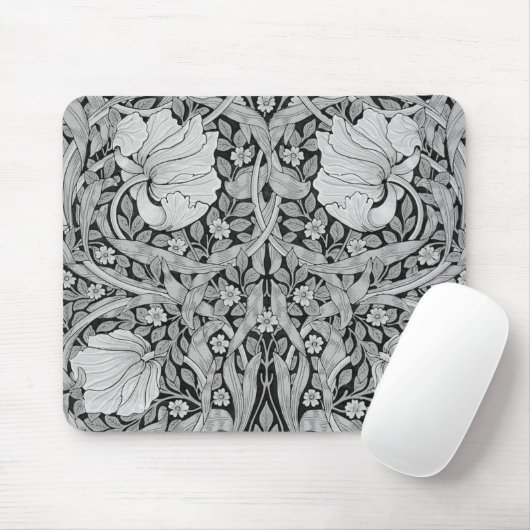 Pimpernel Gray Monotone, William Morris Mousepad (Mit Mouse)