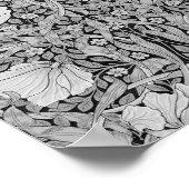 Pimpernel Gray Monotone, William Morris Poster (Ecke)
