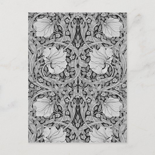 Pimpernel Gray Monotone, William Morris Postkarte (Vorderseite)