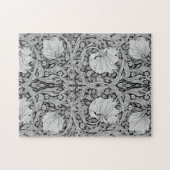 Pimpernel Gray Monotone, William Morris Puzzle (Horizontal)