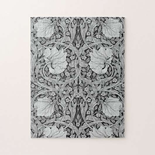 Pimpernel Gray Monotone, William Morris Puzzle (Vertikal)