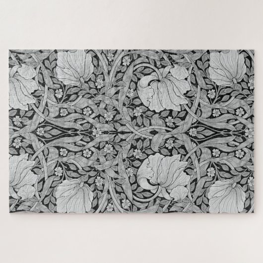 Pimpernel Gray Monotone, William Morris Puzzle (Horizontal)