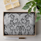 Pimpernel Gray Monotone, William Morris Seidenpapier (Geschenk)