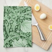 Pimpernel Green, William Morris Geschirrtuch (Viertel Falte)