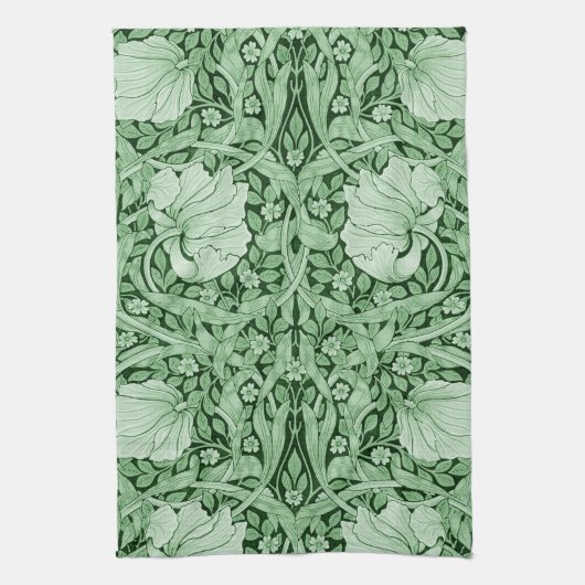 Pimpernel Green, William Morris Geschirrtuch (Vertikal)
