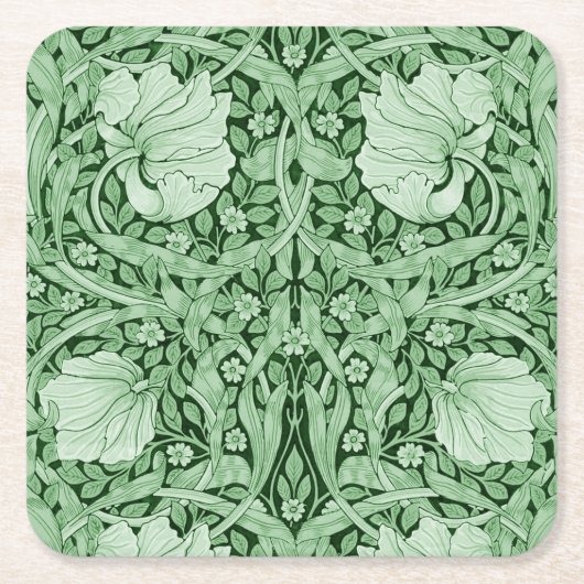Pimpernel Green, William Morris Rechteckiger Pappuntersetzer (Vorderseite)
