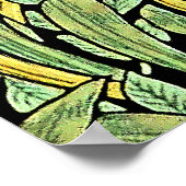 Pimpernel (grün) von William Morris, Poster (Ecke)