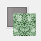 Pimpernel Grün, William Morris Magnet (Vorderseite/Rückseite)