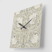 Pimpernel Ivory, William Morris Quadratische Wanduhr (Winkel)