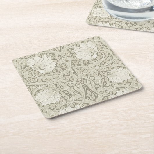 Pimpernel Ivory, William Morris Rechteckiger Pappuntersetzer (angewinkelt)