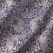 Pimpernel Lavender William Morris Floral Pattern Tischdecke
