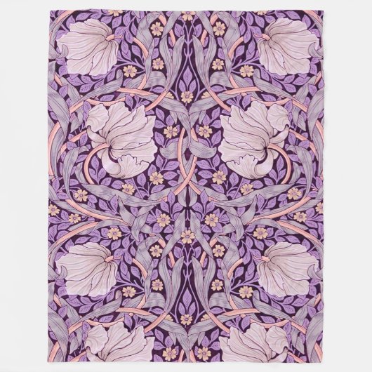Pimpernel Lila, William Morris Fleecedecke (Vorderseite)