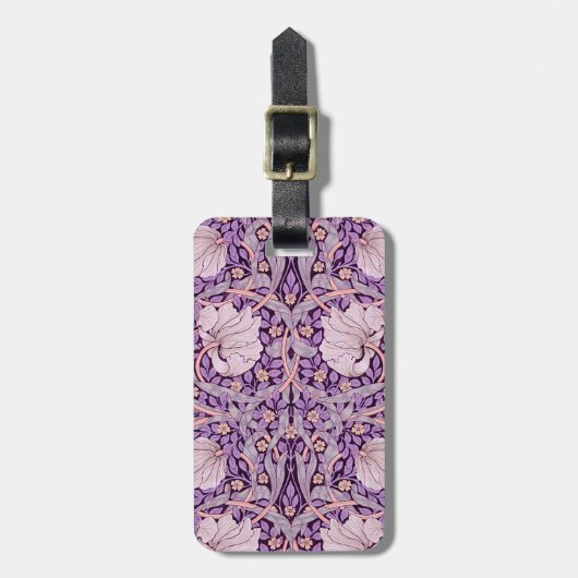 Pimpernel Lila, William Morris Gepäckanhänger (Vorderseite vertikal)