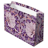 Pimpernel Lila, William Morris große Geschenktasch Geschenktüte (Rückseite Schrägansicht)