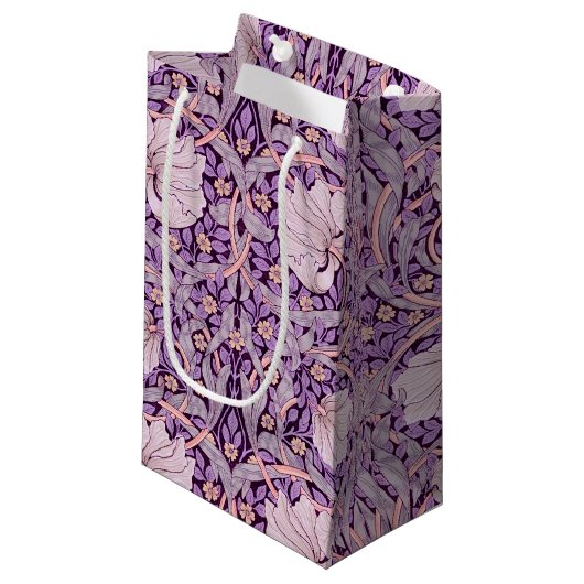 Pimpernel Lila, William Morris Kleine Geschenktasc Kleine Geschenktüte (Vorderseite Schrägansicht)