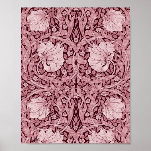 Pimpernel Maroon, William Morris Poster (Vorne)