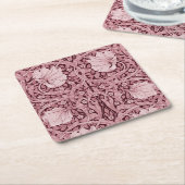 Pimpernel Maroon, William Morris Rechteckiger Pappuntersetzer (angewinkelt)