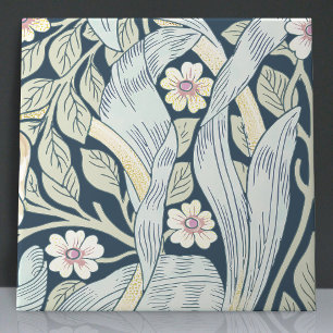 Pimpernel Nahtlos 12 von 12 Verblasenes Blau Gelb Fliese
