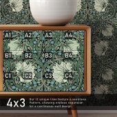 Pimpernel Nahtlos 6 von 12 Seiten Grün Blau Fliese