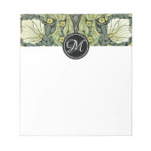 Pimpernel-Pattern-Monogramm William Morris Notizblock (Vorderseite)