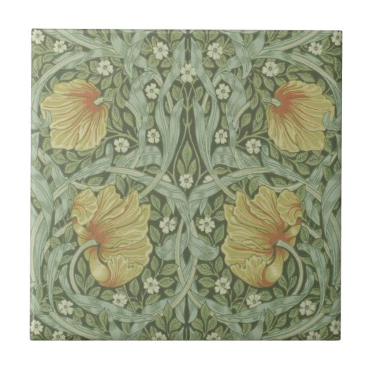 Pimpernel Pattern (von William Morris) Fliese (Vorderseite)