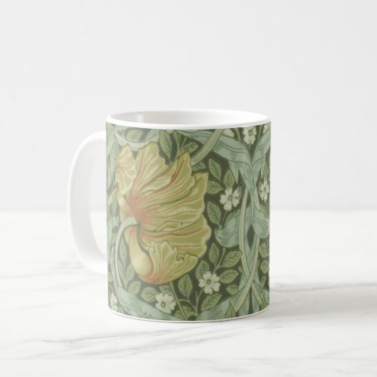 Pimpernel Pattern (von William Morris) Kaffeetasse (Vorderseite Links)