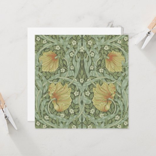 Pimpernel Pattern (von William Morris) Karte (Vorderseite/Rückseite Beispiel)
