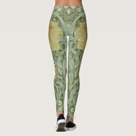 Pimpernel Pattern (von William Morris) Leggings (Rückseite)