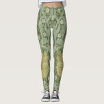 Pimpernel Pattern (von William Morris) Leggings<br><div class="desc">Dieses Design zeichnet sich durch einen Ausdruck eines Tapetendesigns aus, das von dem britischen Künstler William Morris (1834-1896) entworfen wurde, der mit der Kunsthandwerksbewegung in Verbindung steht. Es ist ein Blumenmuster mit gewundenen grünen Blätter, die sich um Chrysanthemum, Jasmin und Pimpernell-Blume verflechten. Auch zwischen den Blume gibt es Weidenzweige. Das...</div>