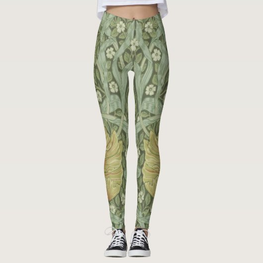 Pimpernel Pattern (von William Morris) Leggings (Vorderseite)