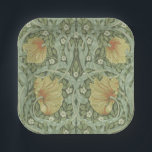 Pimpernel Pattern (von William Morris) Pappteller<br><div class="desc">Dieses Design zeichnet sich durch einen Ausdruck eines Tapetendesigns aus, das von dem britischen Künstler William Morris (1834-1896) entworfen wurde, der mit der Kunsthandwerksbewegung in Verbindung steht. Es ist ein Blumenmuster mit gewundenen grünen Blätter, die sich um Chrysanthemum, Jasmin und Pimpernell-Blume verflechten. Auch zwischen den Blume gibt es Weidenzweige. Das...</div>