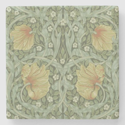 Pimpernel Pattern (von William Morris) Steinuntersetzer (Vorderseite)