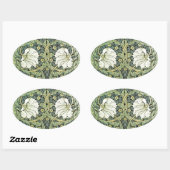 Pimpernel Pattern William Morris Ovaler Aufkleber (Blatt)