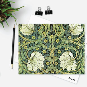 Pimpernel Poppies Floral Pattern William Morris Postkarte
