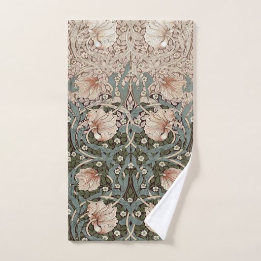 Pimpernel Sage Green & Dusty Pink William Morris Badhandtuch Set (Handtuch)