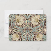 Pimpernel Vintage florale Jugendstil-RSVP-Karte Einladung (Rückseite)