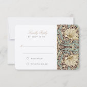 Pimpernel Vintage florale Jugendstil-RSVP-Karte Einladung (Vorderseite)