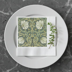 Pimpernel White Poppies William Morris Serviette